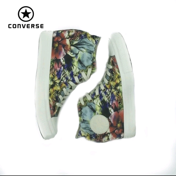 Converse  all star Shoes - Converse Chuck Taylor All Star Lux Hi Top Floral Hidden Heel Wedge 547195C Sz 6